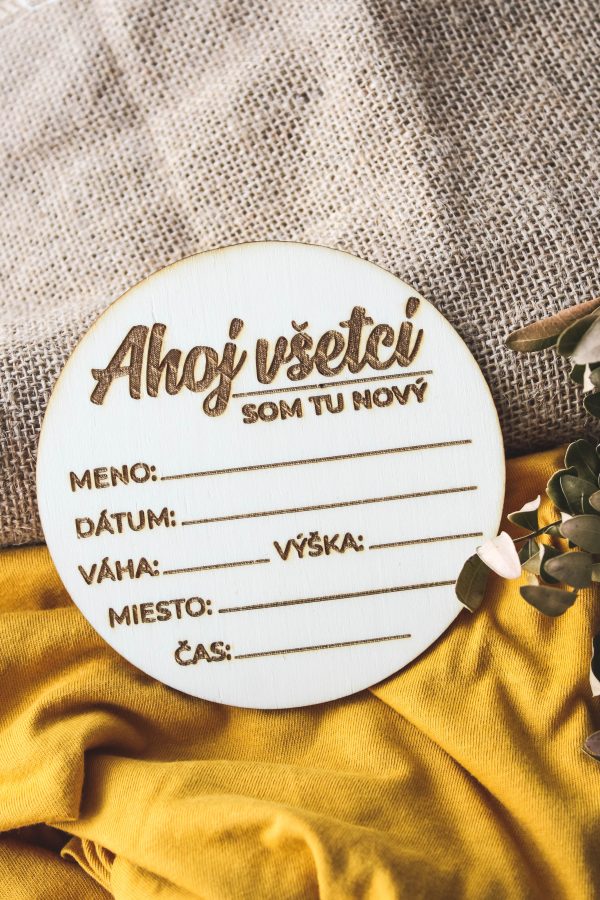 Drevený míľnik SOM TU NOVÝ