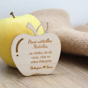 Drevené jablko PANI UČITEĽKE
