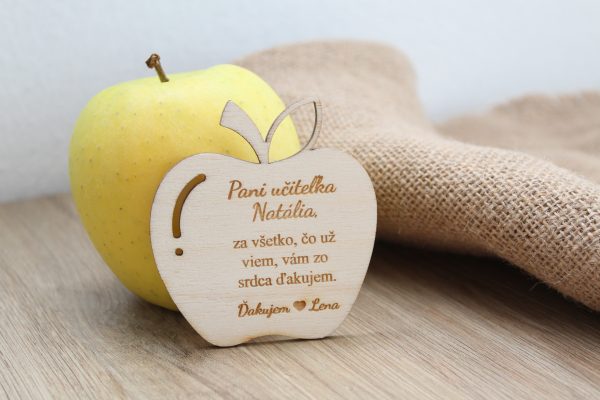Drevené jablko PANI UČITEĽKE