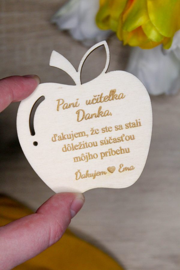 Drevené jablko PANI UČITEĽKE - Image 2