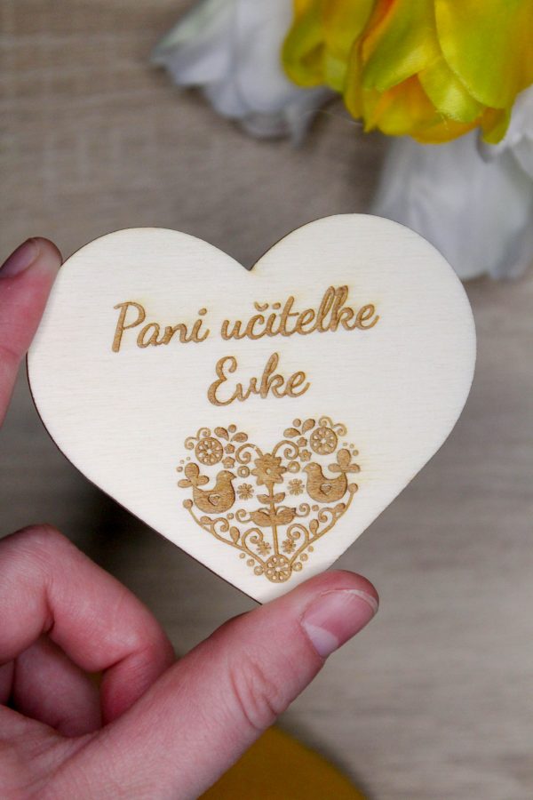 Drevené srdce PANI UČITEĽKE - Image 2