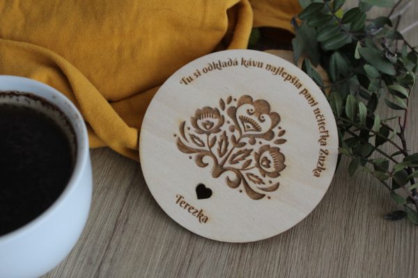Drevená podšálka NAJLEPŠIA PANI UČITEĽKA - Image 3
